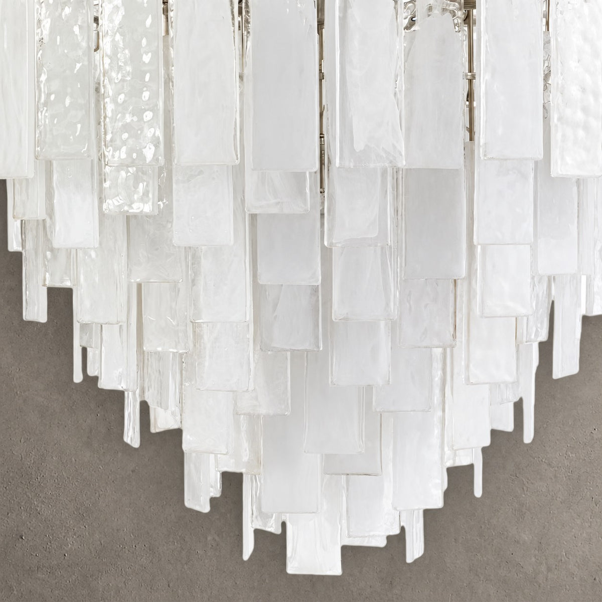 Tidelle Nickel Clear Glass Chandelier Large