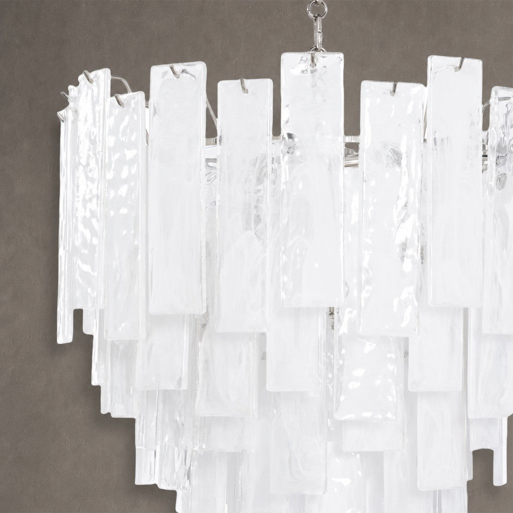 Tidelle Nickel Clear Glass Chandelier Small