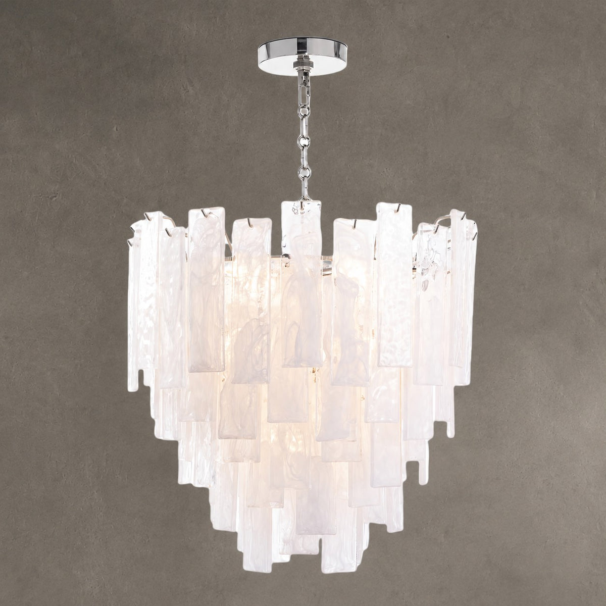 Tidelle Nickel Clear Glass Chandelier Small