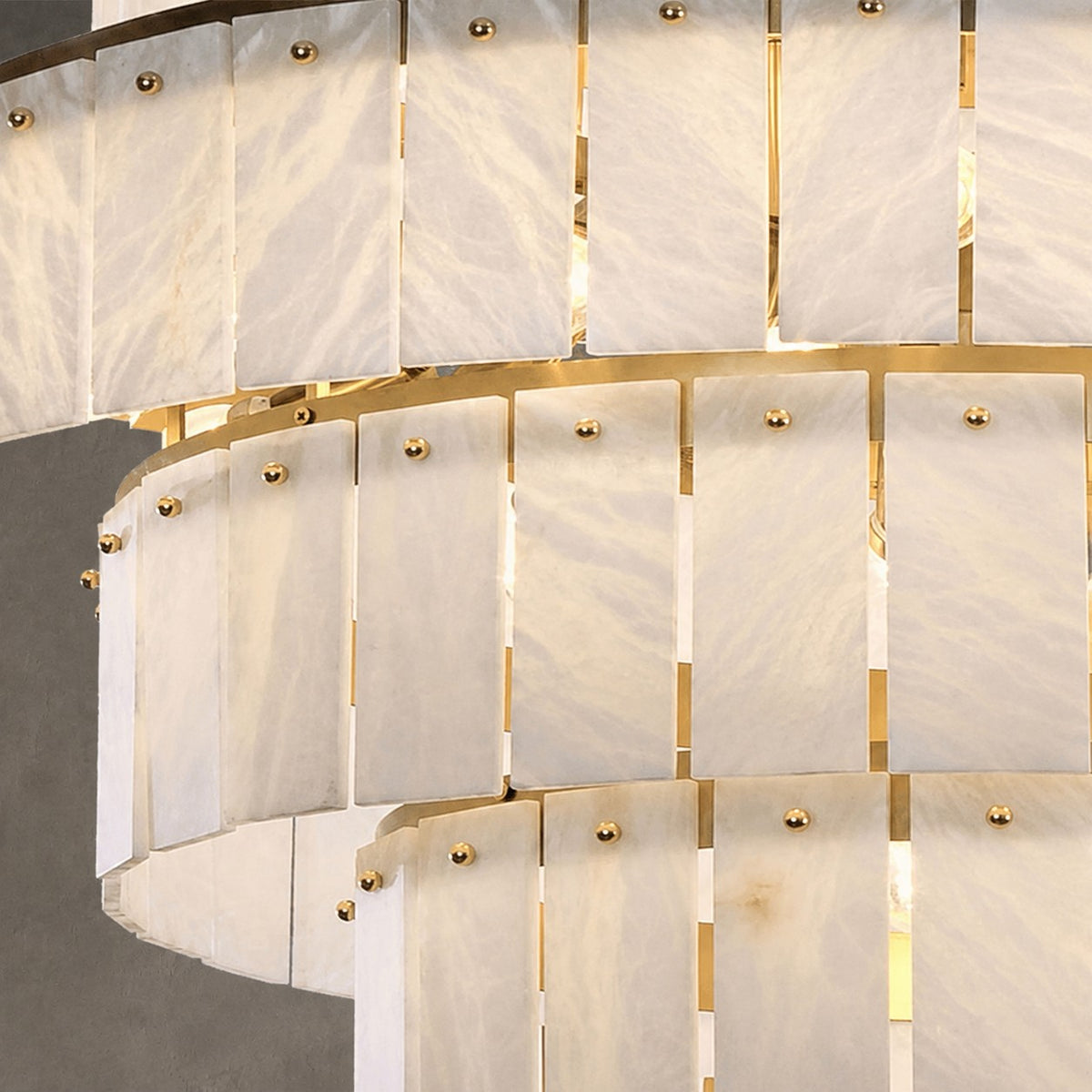 Tiered Alabaster Staircase Chandelier