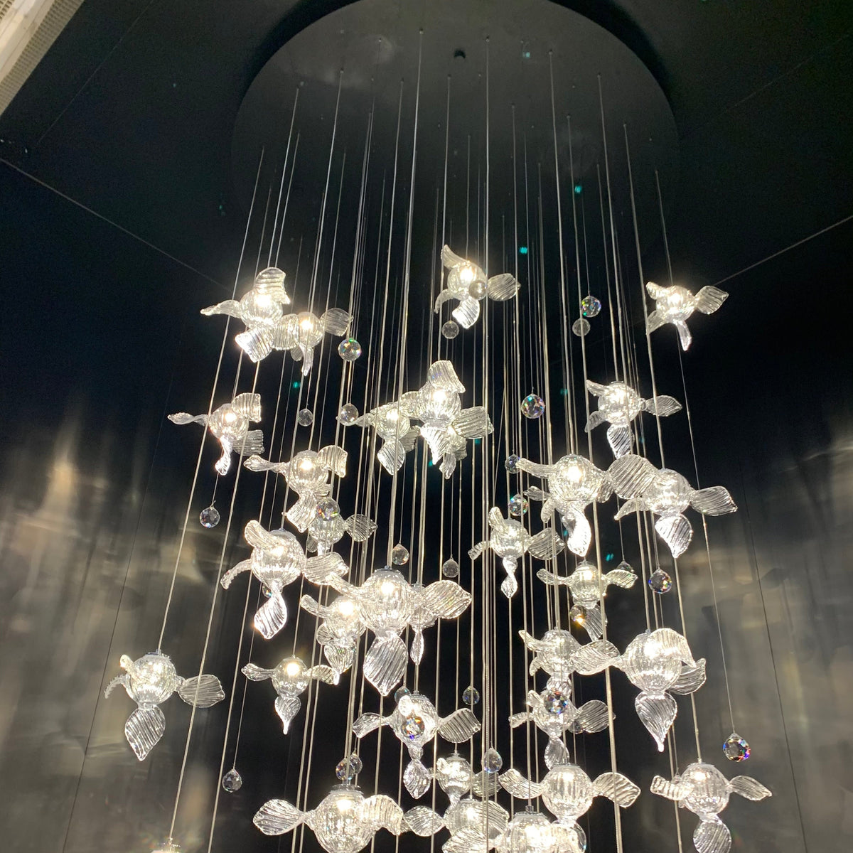 Modern Art Design Propeller-like Crystal Chandelier for Staircase/Villa/Foyer/High-ceiling Space