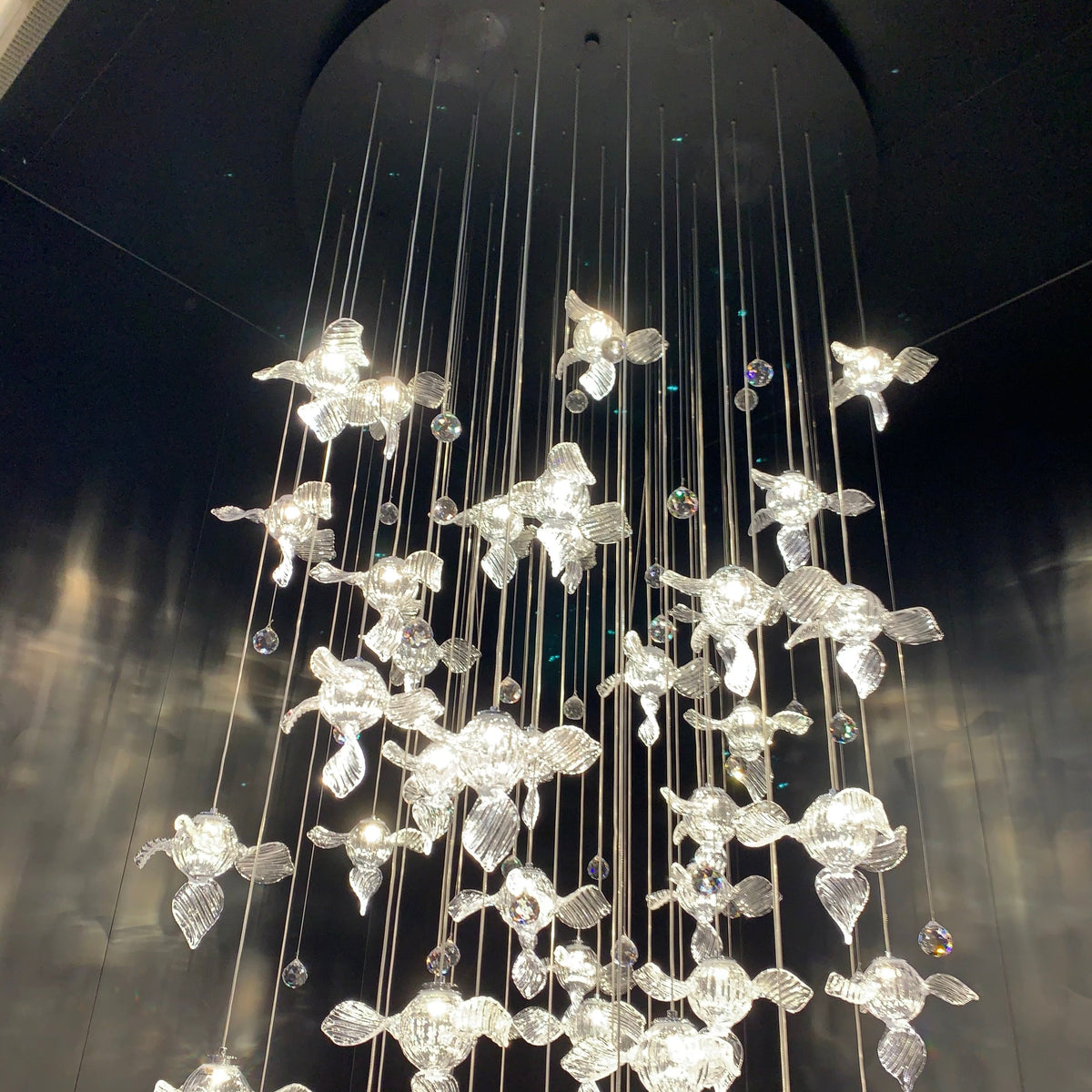 Modern Art Design Propeller-like Crystal Chandelier for Staircase/Villa/Foyer/High-ceiling Space
