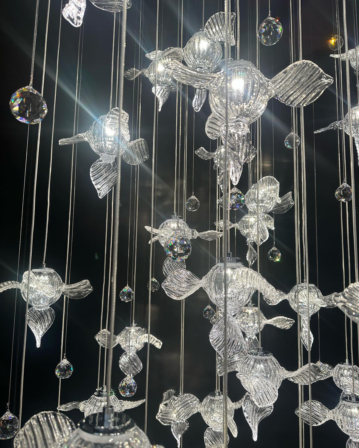Modern Art Design Propeller-like Crystal Chandelier for Staircase/Villa/Foyer/High-ceiling Space