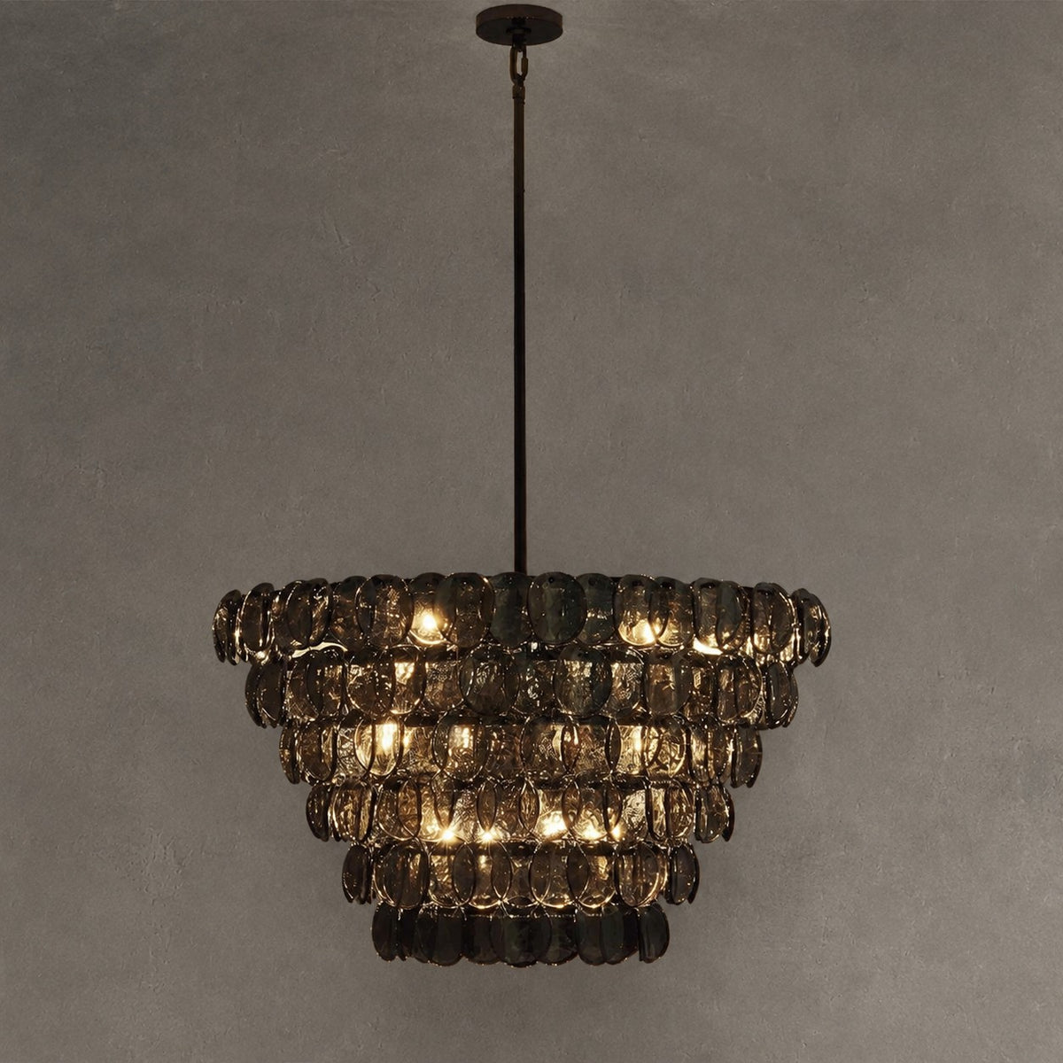 Uroko Fish-Scale Glass Chandelier