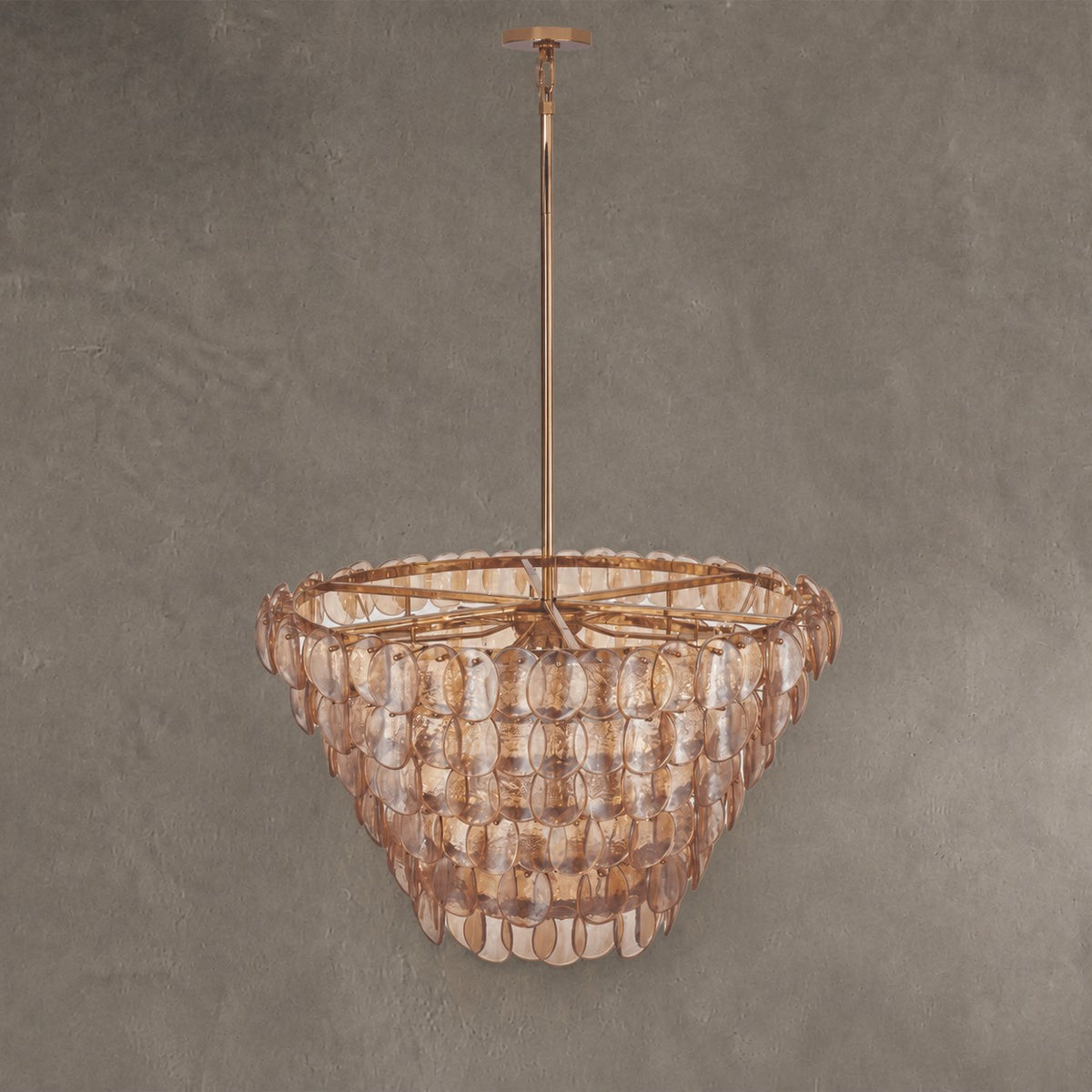 Uroko Fish-Scale Glass Chandelier