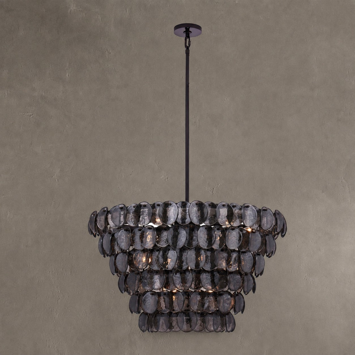 Uroko Fish-Scale Glass Chandelier