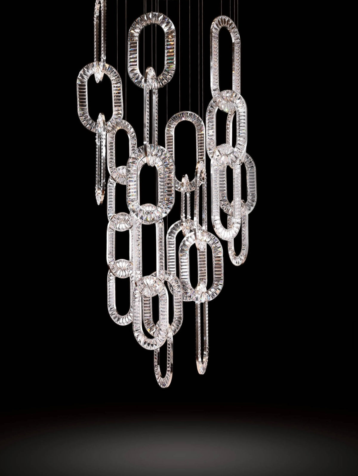 Valley Lamps Modern Luxury Crystal Chain Cluster Chandelier for High Ceiling/Dining Room - Image 14