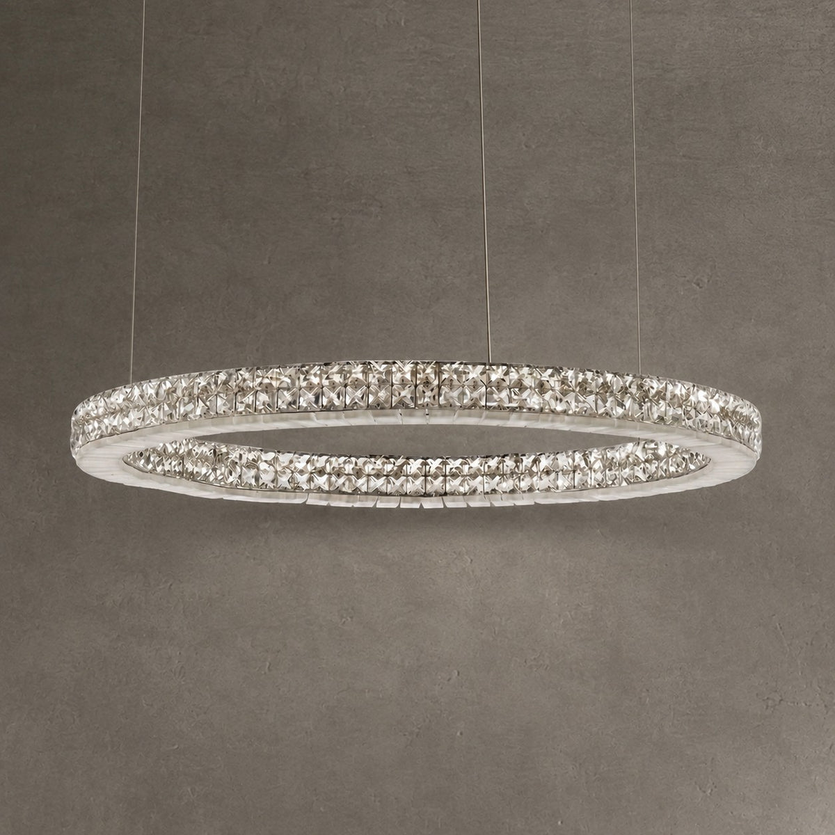 Vera Crystal and Alabaster Chandelier