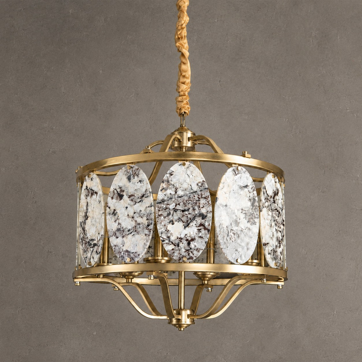 Vintage Lantern Luxury Stone Chandelier