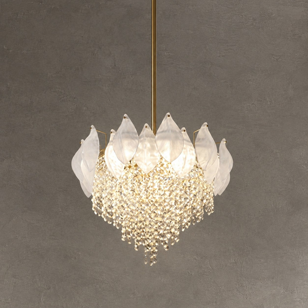 Vivienne Frosted Glass & Crystal Chandelier