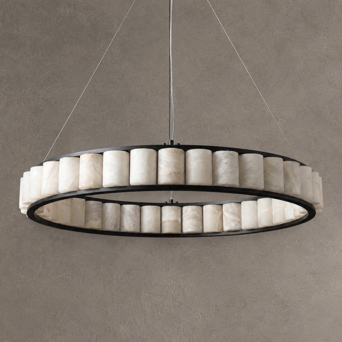 Votelle Modern Alabaster Ring Chandelier