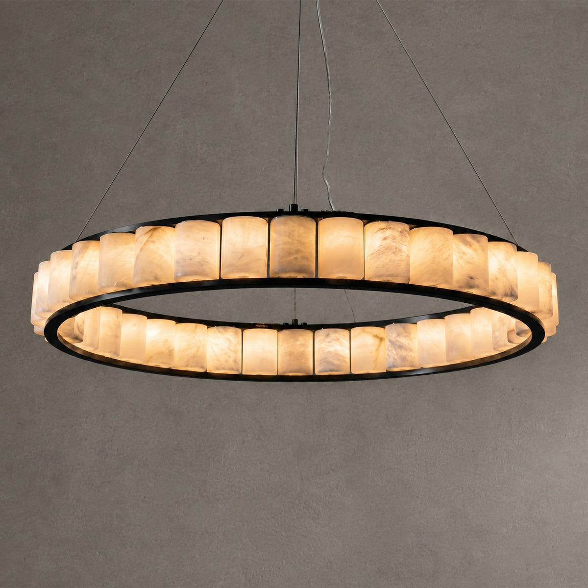 Votelle Modern Alabaster Ring Chandelier