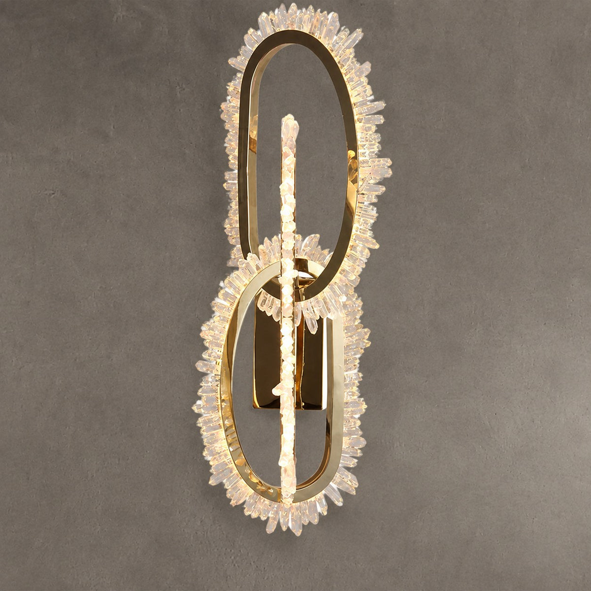 Wesley Modern Rock Crystal Wall Sconce