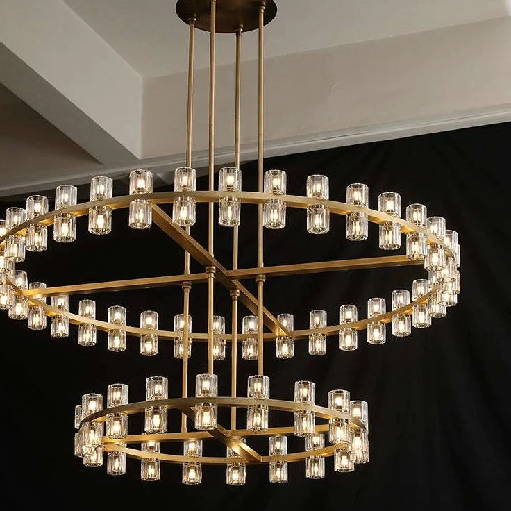 Aracachon Crystal Rectangular Chandelier 54"