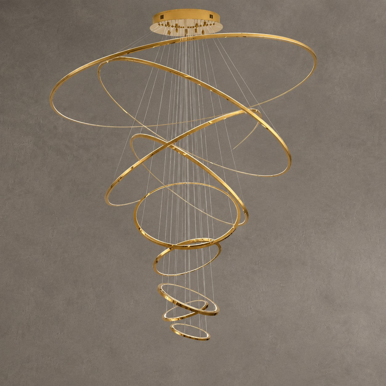 VL2160  Large Tiered Ring LED Foyer Chandelier