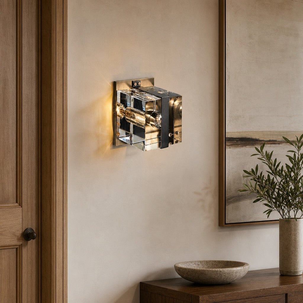Yagern Square Solid Brass Sconce 8"H