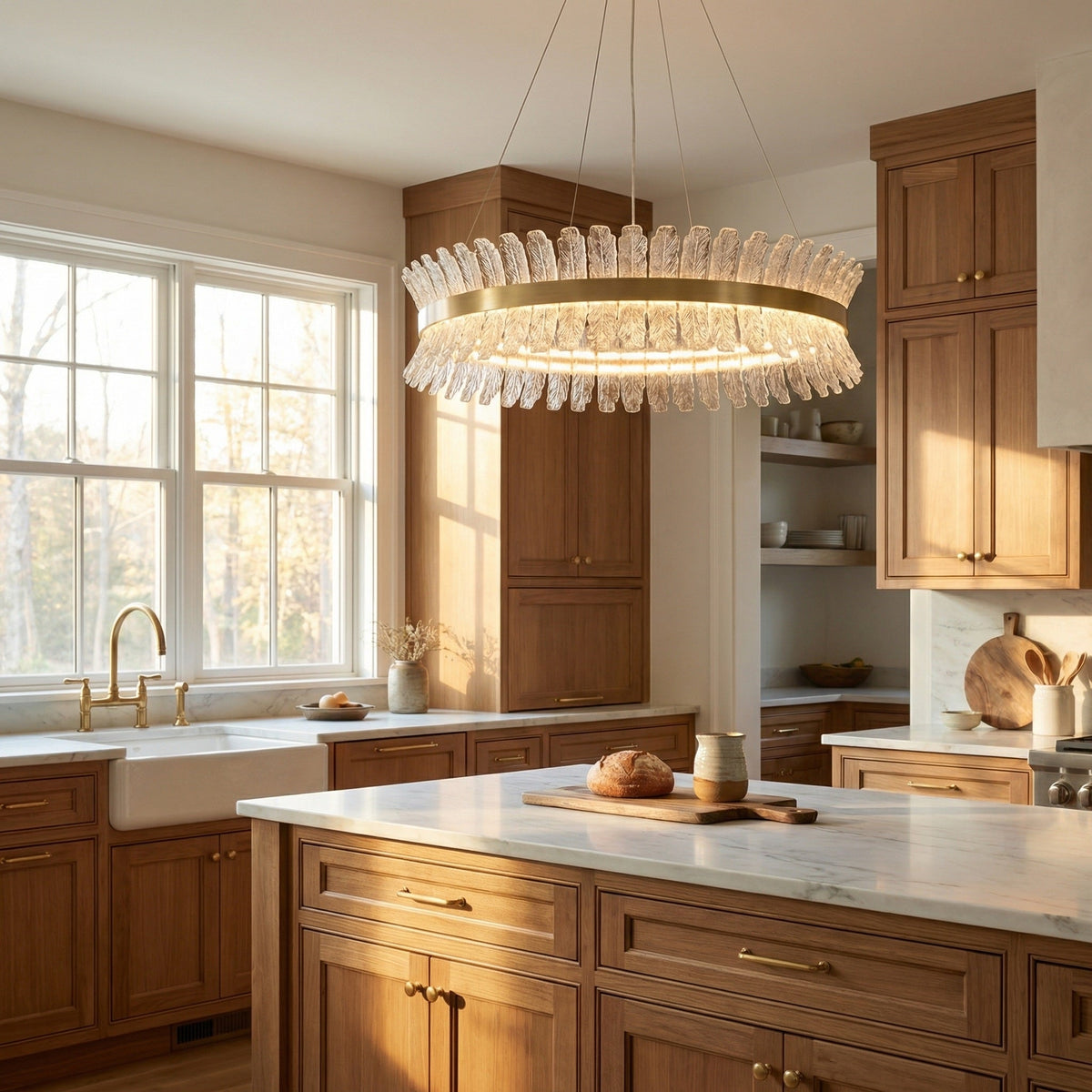 Yiosi Corset Glow Glass Pendant Light 39" - scene-2