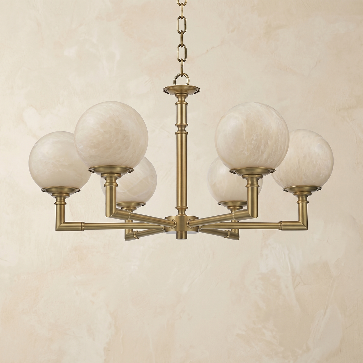 Brass Orb Classic Alabaster Pendant Light — D730 — mra-brass-orb-classic-91063-d730-dark