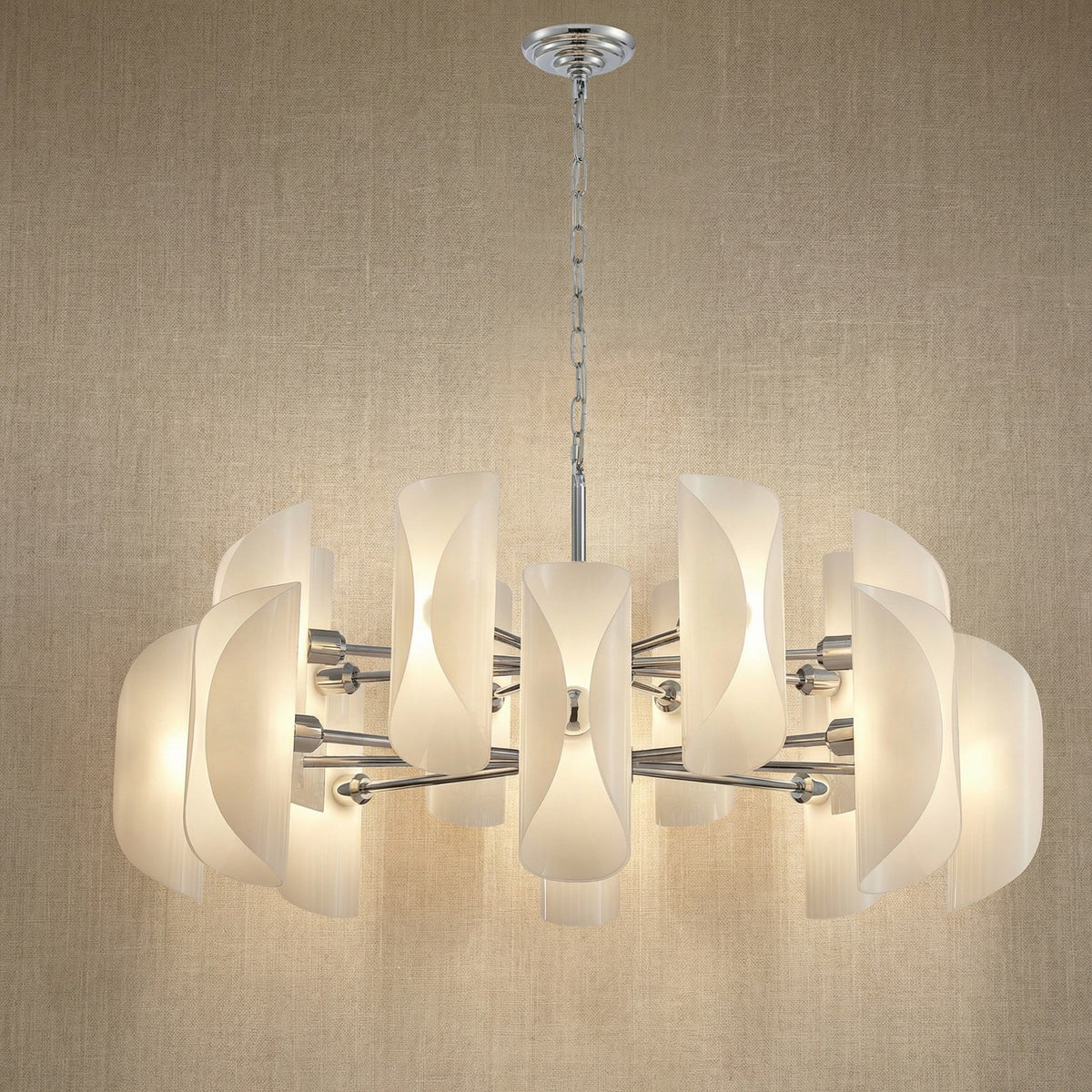 Glass Light Pendant in a foyer