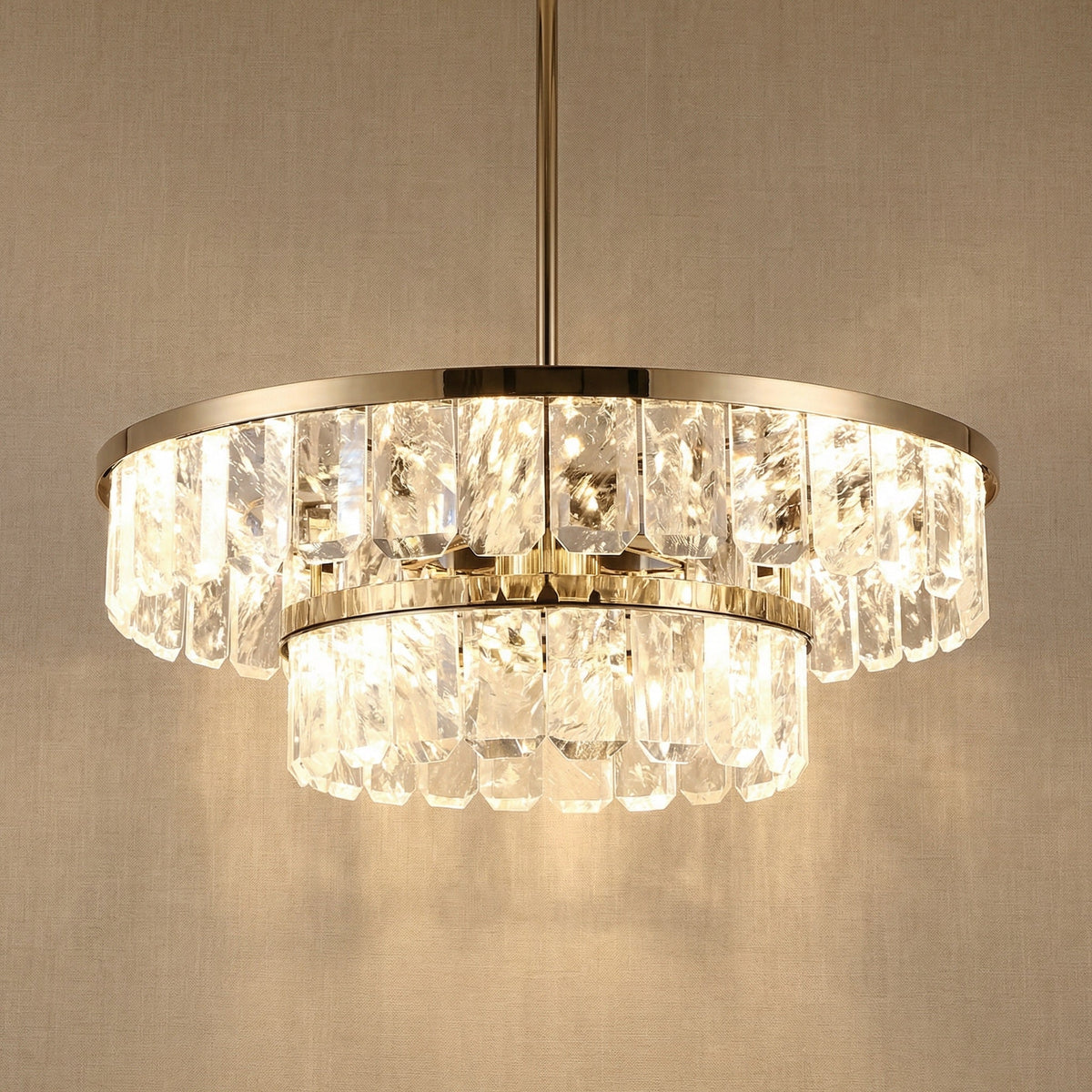 Yiosi Series Crystal Pendant Light Style B - 39" (Dia 1000mm) Style B