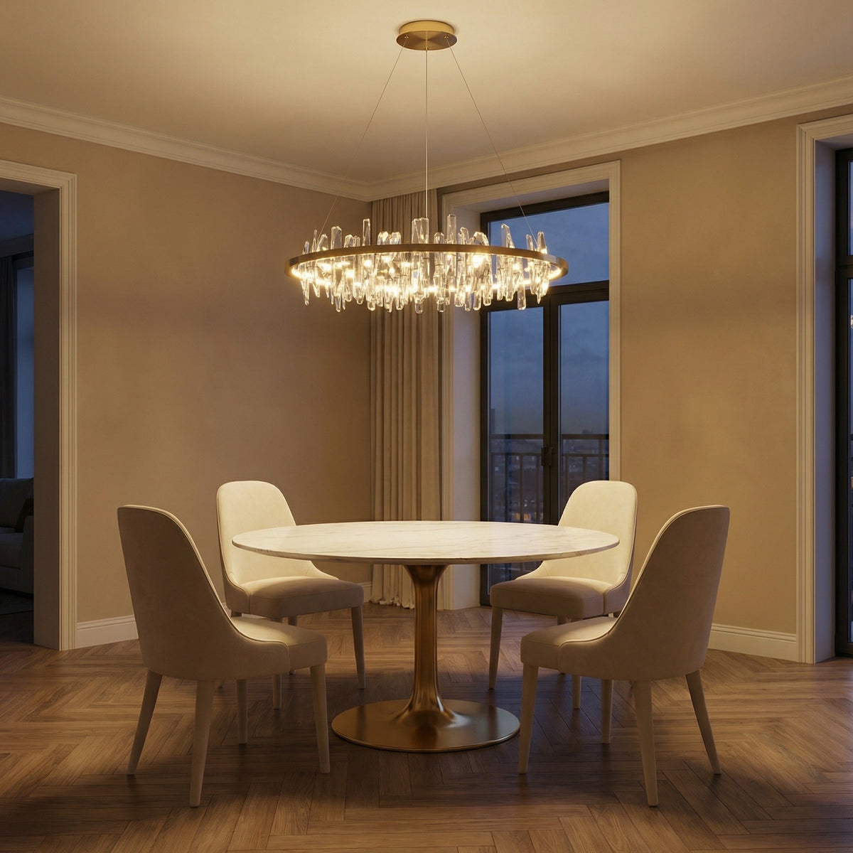 Yiosi Series Crystal Pendant Light Style D - scene-1