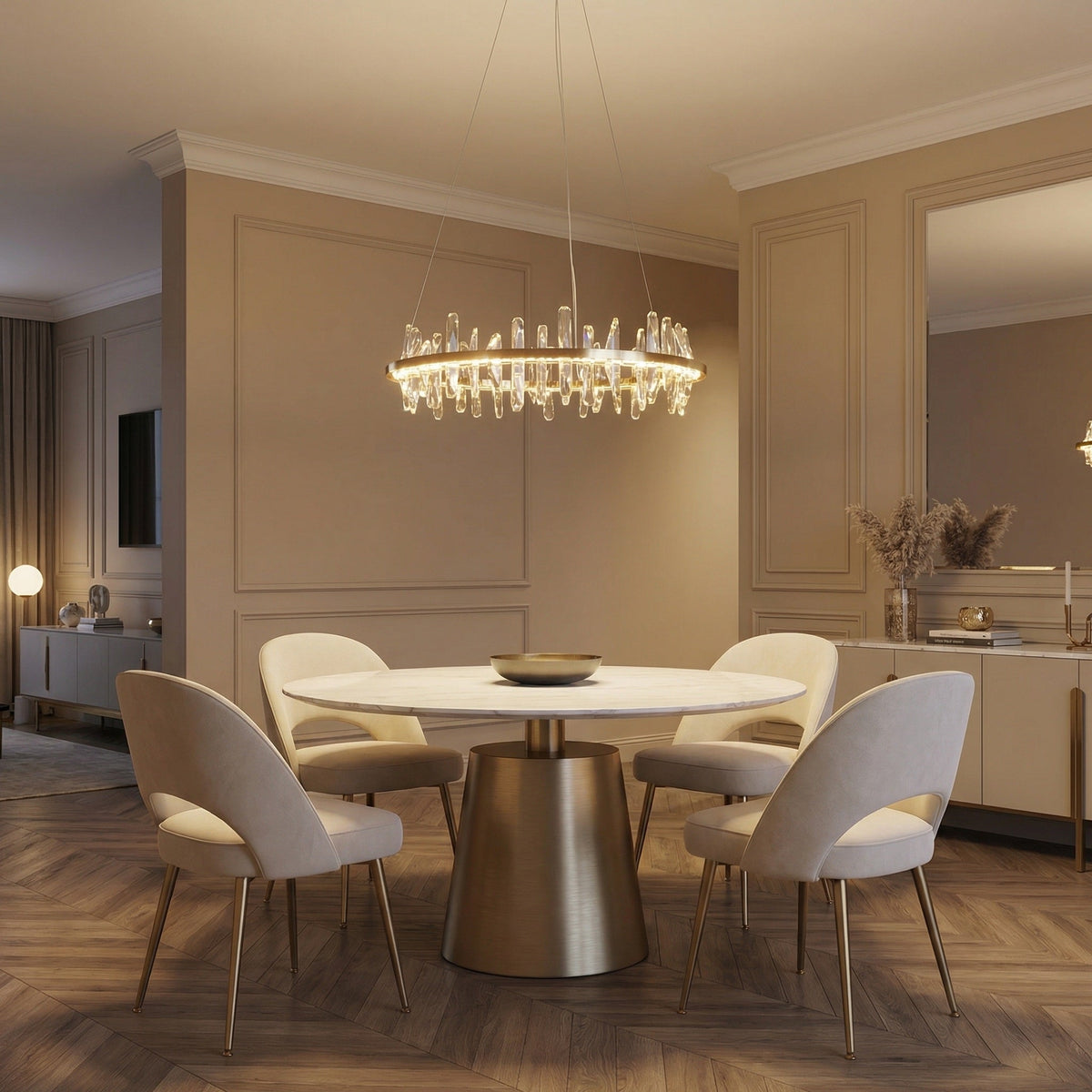 Yiosi Series Crystal Pendant Light Style E - scene-1