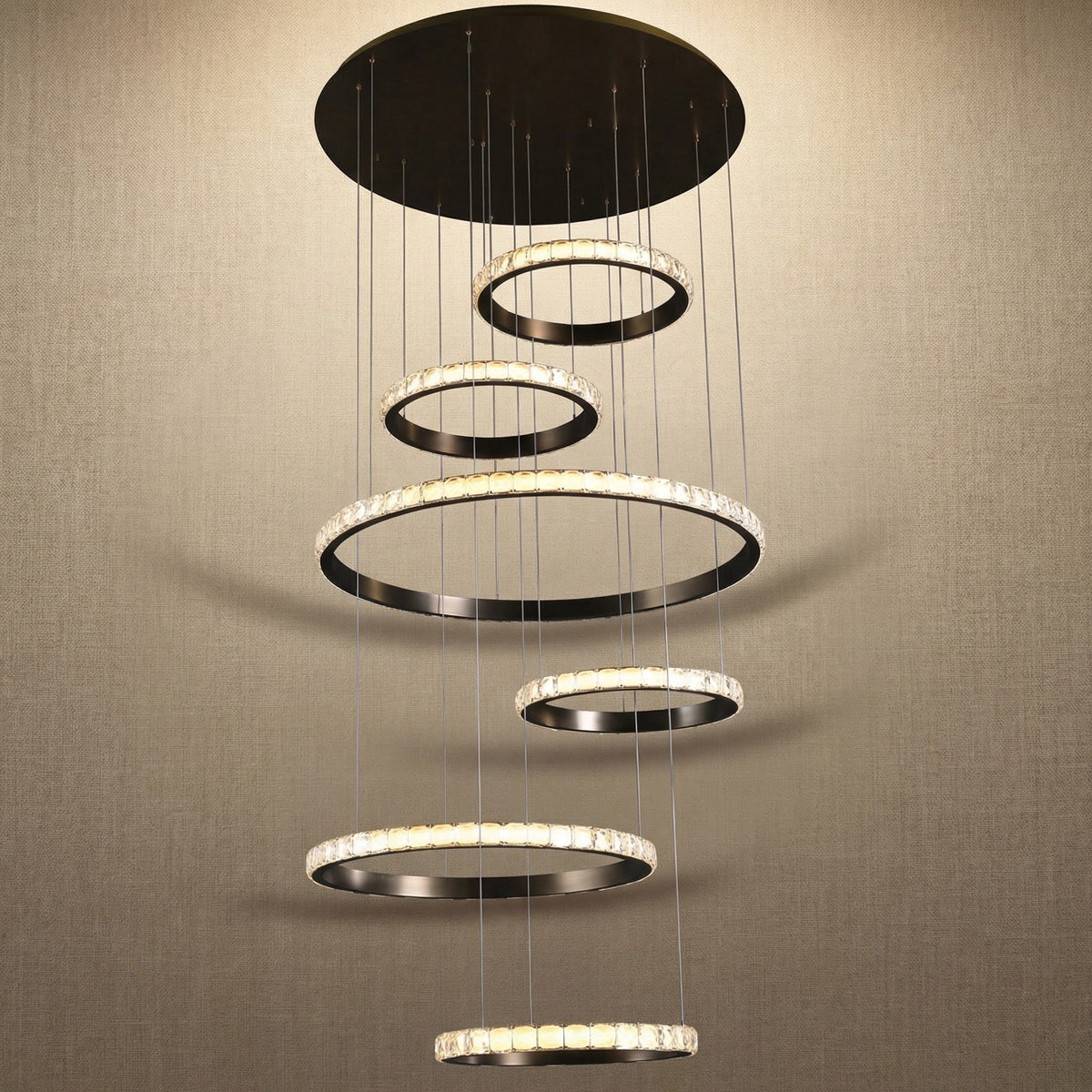 Yiosi Series Crystal Pendant Light Style J - 22" (Dia 550mm)