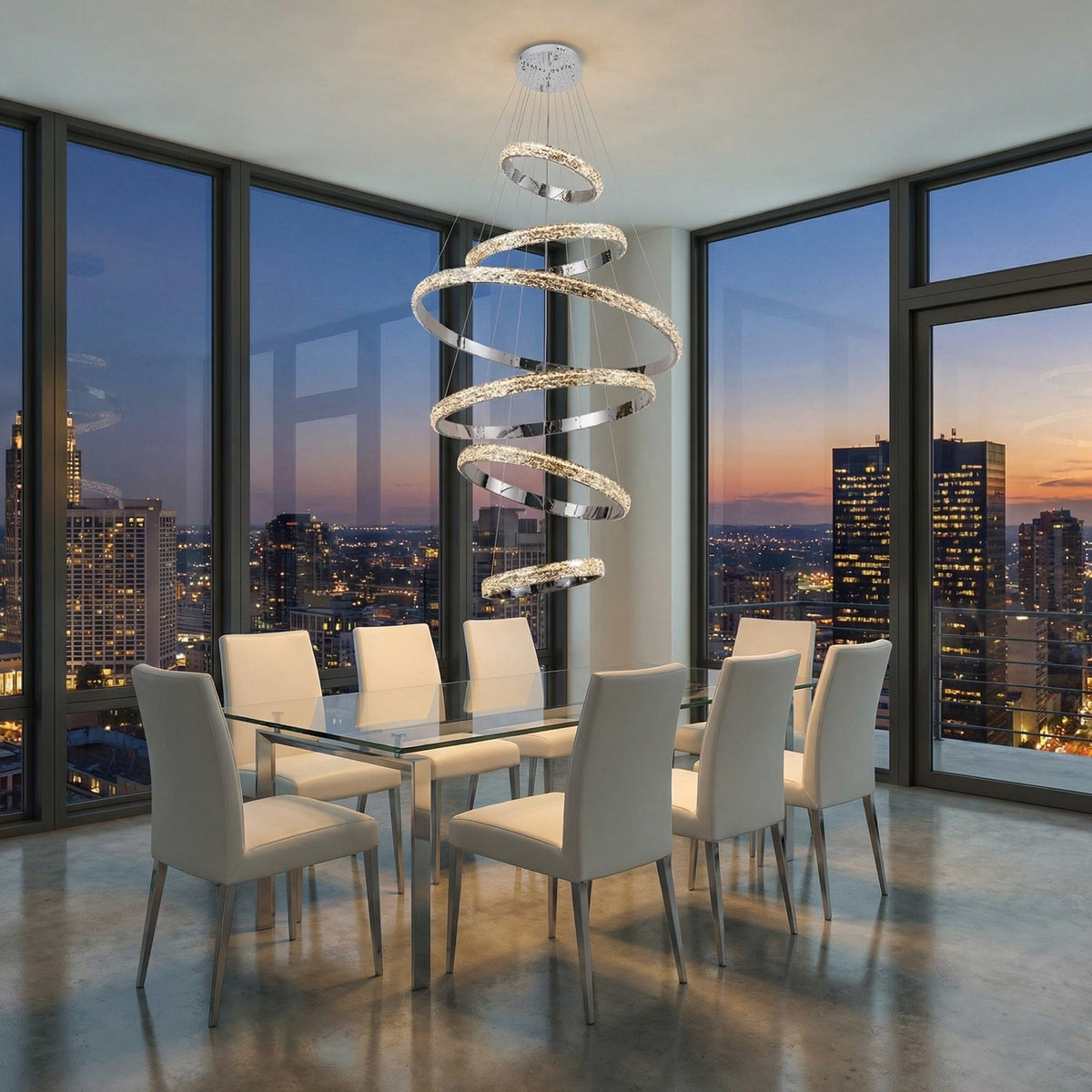Yiosi Series Crystal Pendant Light Style L - scene-2
