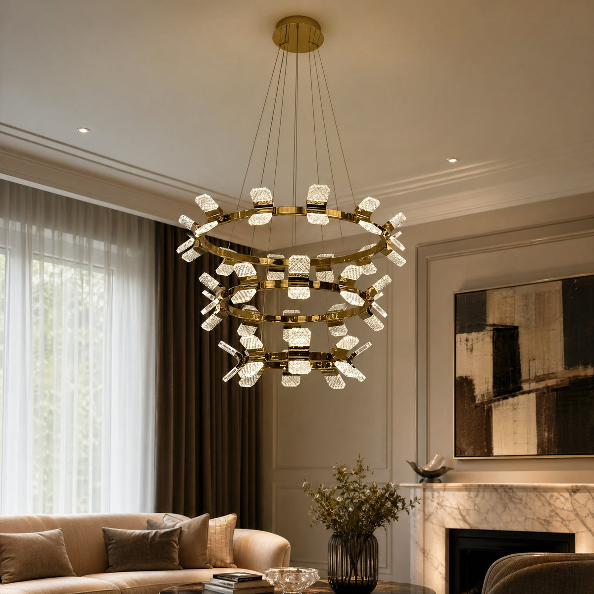 Foyer Chandelier Contemporary in a dining room