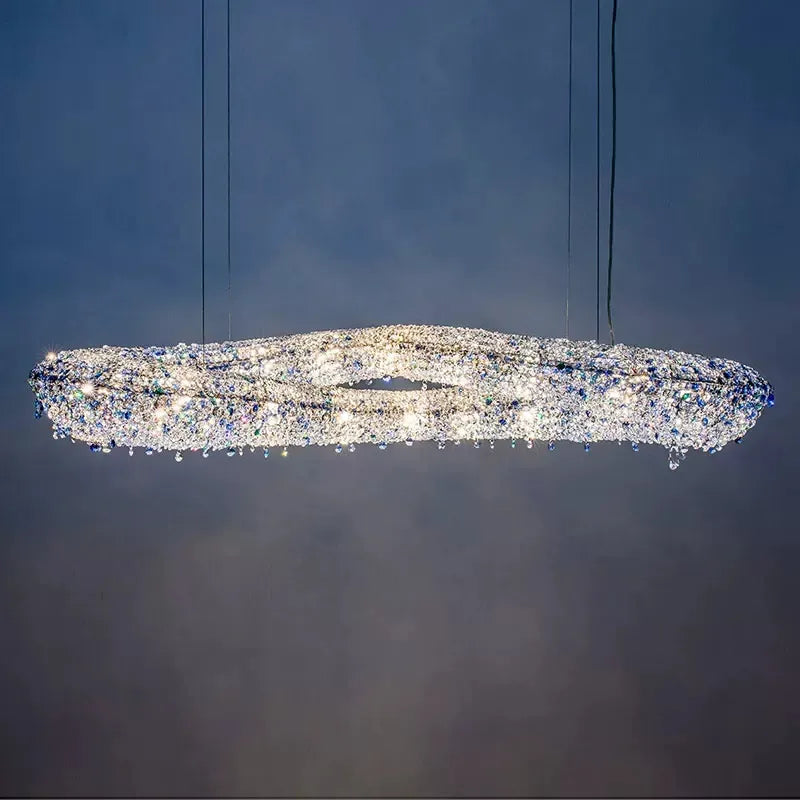 Luxury Infinity Crystal Chandelier for Living/Dining Room