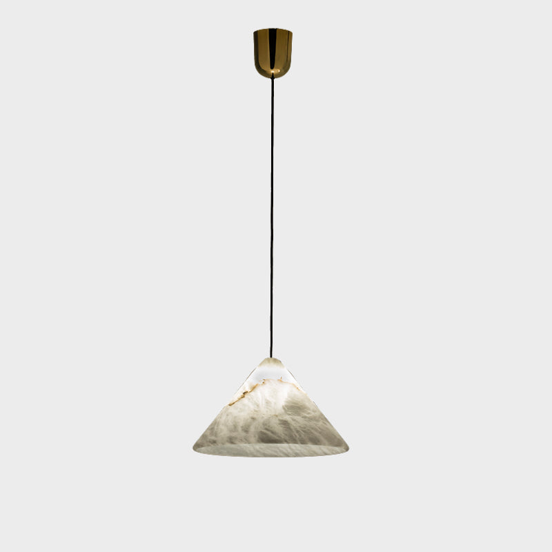 Magnolia Modern Alabaster Lamp, Modern Kitchen Island Pendant Light