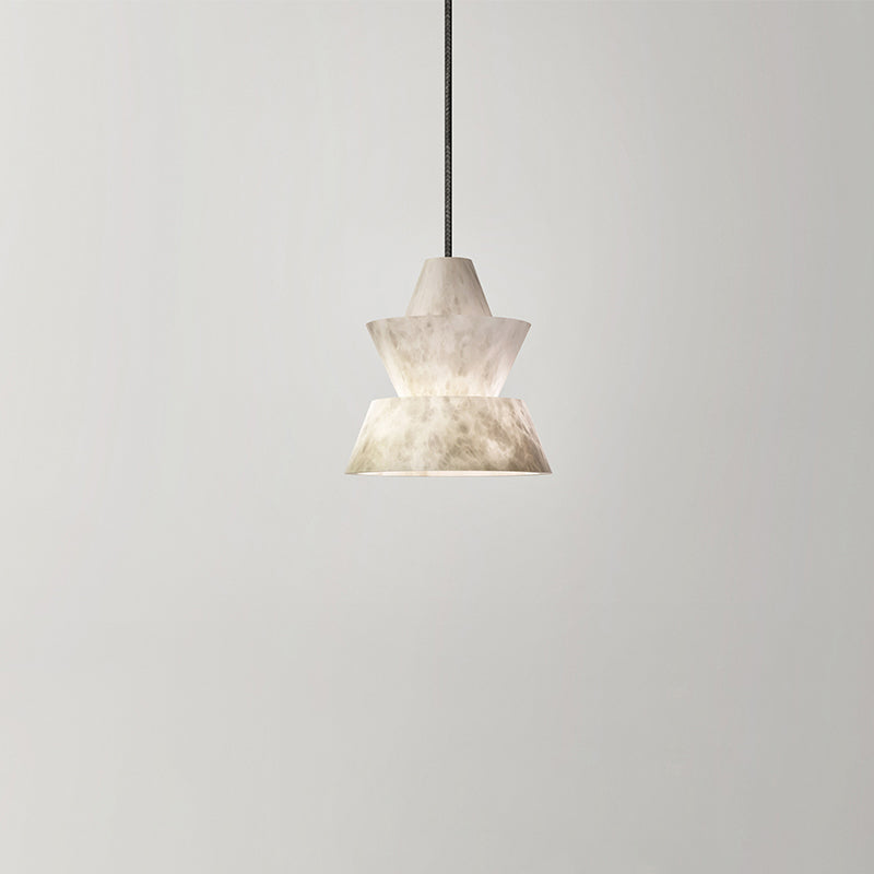 Brianna Mini Alabaster Coffee Table Pendant, Modern Pendant Light