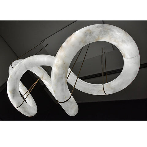 Scarlett Designer Alabaster Pendant Light, Modern Inspired Chandelier