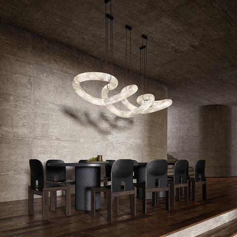 Scarlett Designer Alabaster Pendant Light, Modern Luxury Inspired Lamp