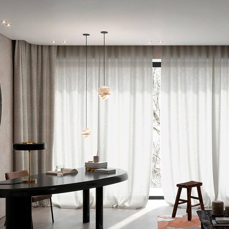 Ronan Modern Alabaster Mini Island Pendant Light