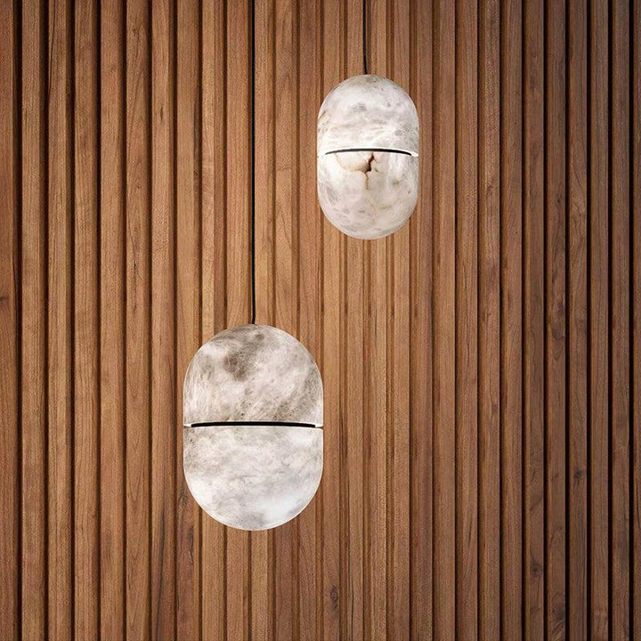 Jett Alabaster Oval Pendant Light, Living Room Pendant Lamp