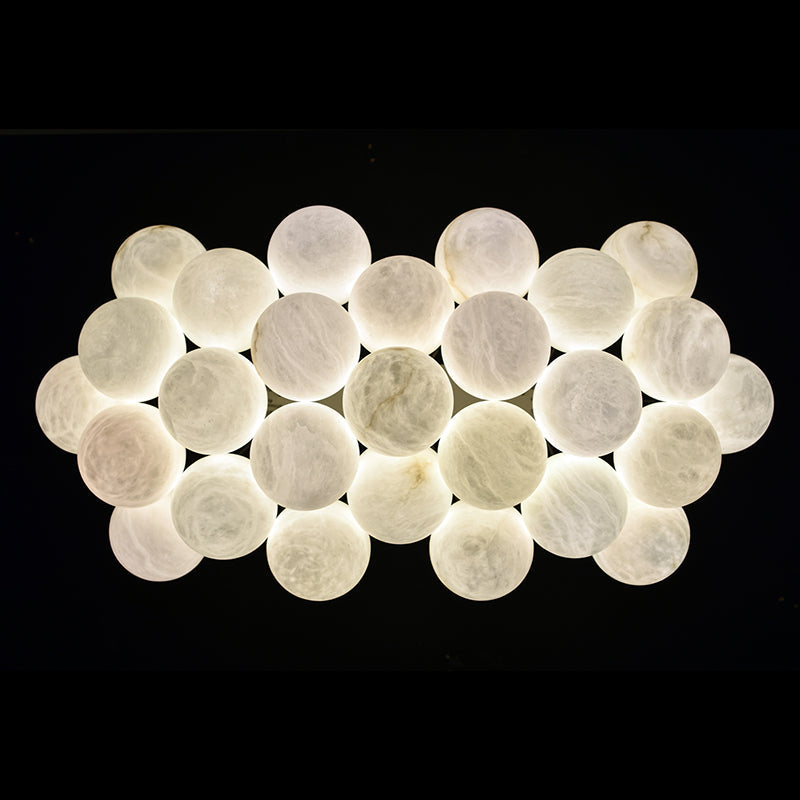 Setlla 27-Alabaster Ball Chandelier, Luxury Model Lighting