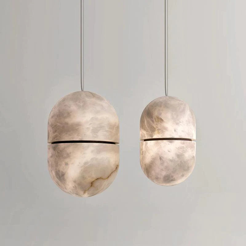 Jett Alabaster Oval Pendant Light, Living Room Pendant Lamp