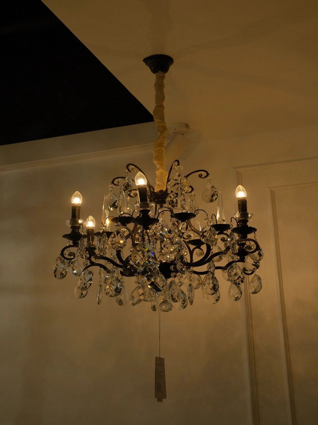 Classic European-style New Crystal Chandelier in Black Finish