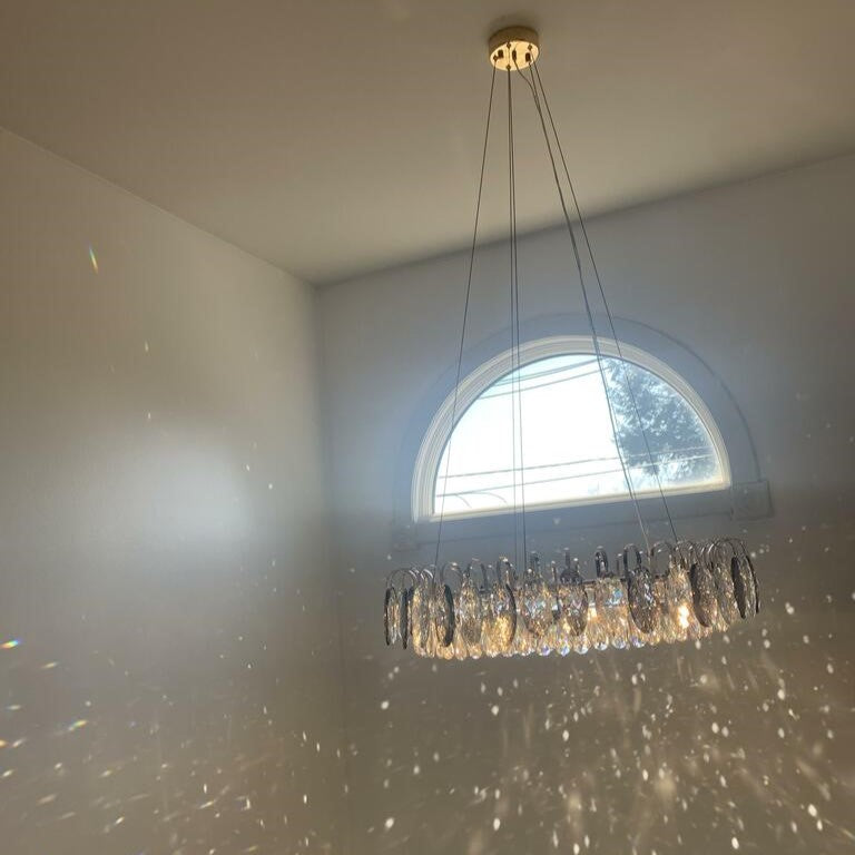 Luxurious K9 Crystal Chandelier in Brass/Silver Finish | Modern Ceiling Light Fixtures