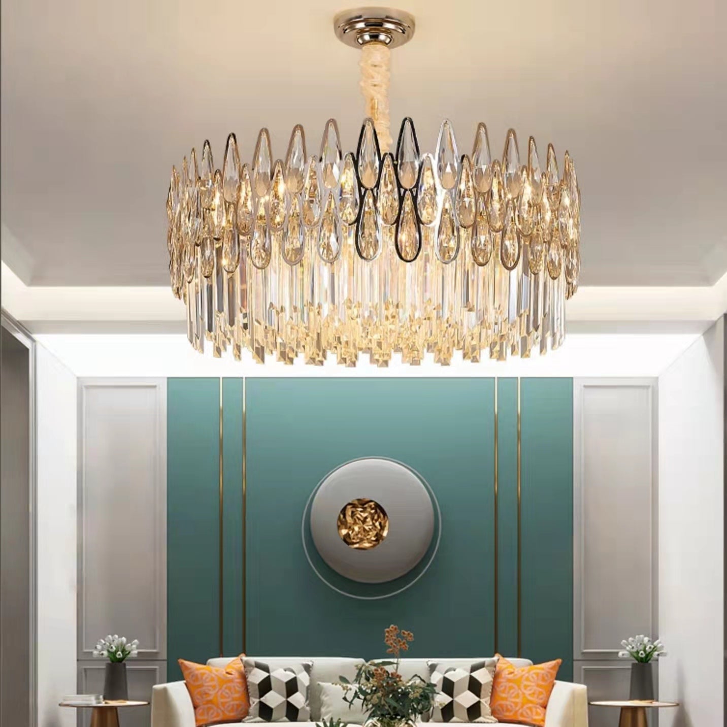 2024 New Arrival Crystal Chandelier Modern Living Room Ceiling Light