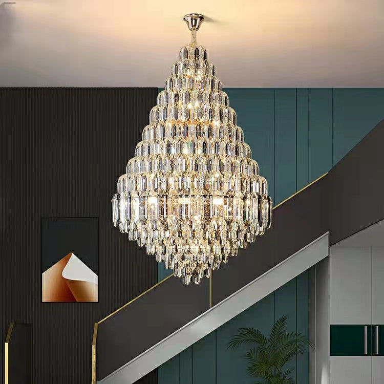 Extra Large D47.2”*H70.9” Luxury Modern Chandeliers For Hotel Lobby Hallway Foyer / Staircase Living Room