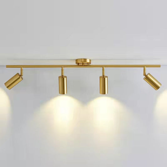 Bronze 4 Lights Minimalism Chandelier Shoot The Light For Living Room Or Dining Room