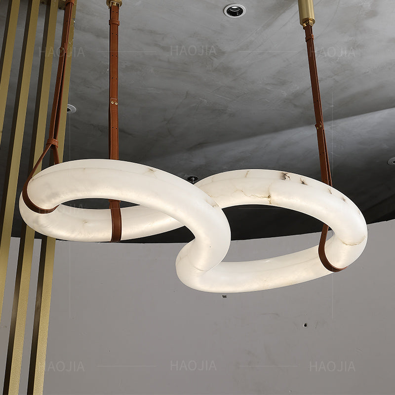 Beverly Designer Contemporary Alabaster Pendant Light for Living Room