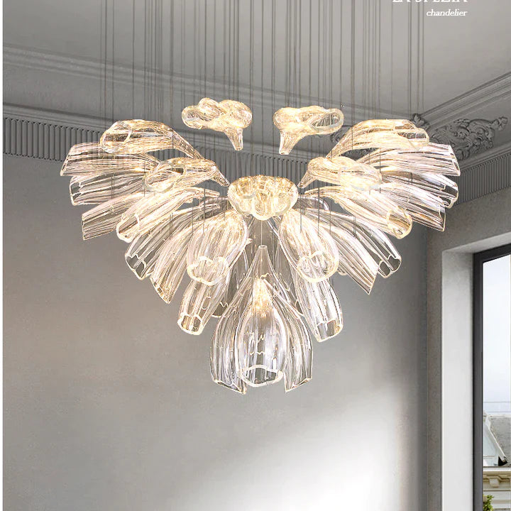 Light Luxury Art Design Petal-like Glass Chandeliers