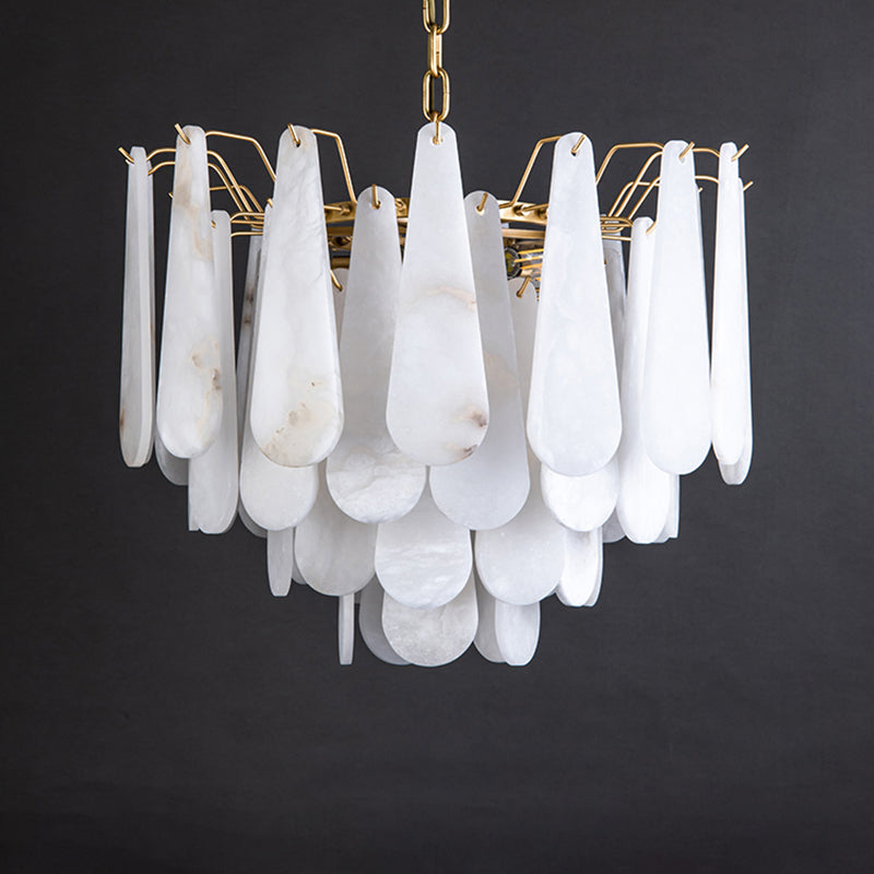 Anthea Spanish Alabaster Luxury Lamp Fixtures, Elegant Chandeliers