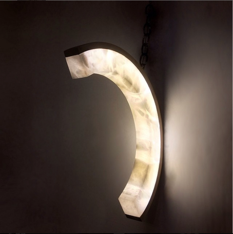 Ursula Alabaster Wall Light, Illuminating Sconce for Bedside
