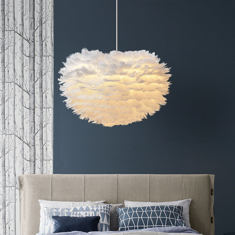 2024 Favorite Of Designers  Feather Chandeliers Light For Bedroom Kitchen And Living