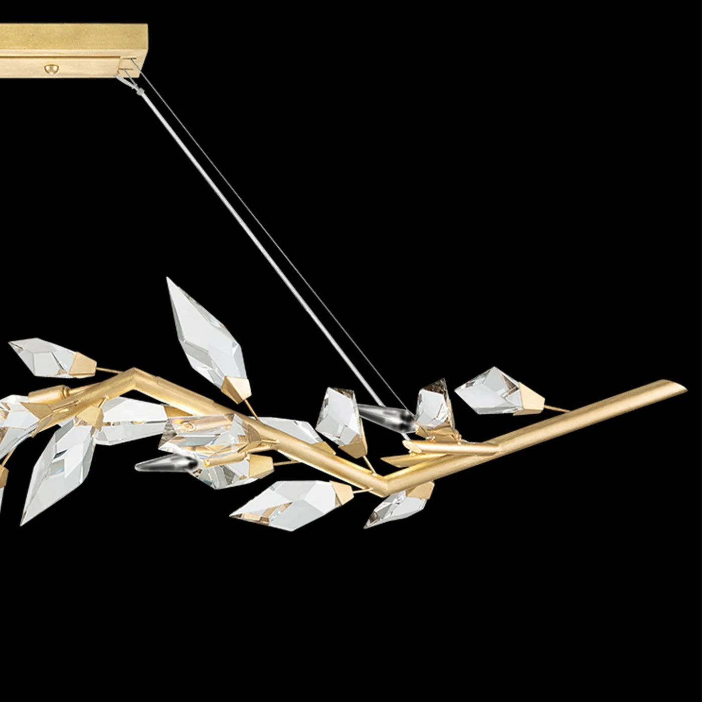 Modern luxury forests 63.5” Linear Crystal Chandelier