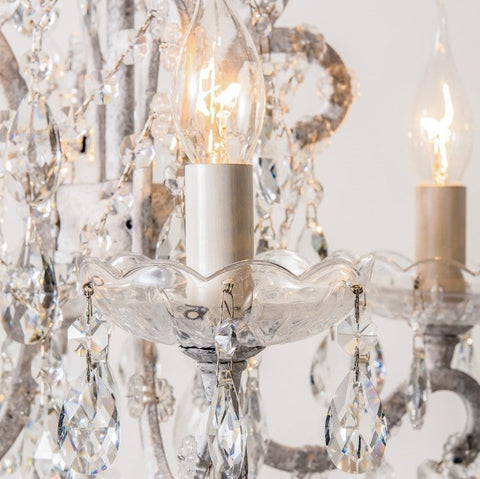 Nordic Vintage Candle Pendant Romantic Crystal Chandelier for Bedroom / Dining Room / Living Room